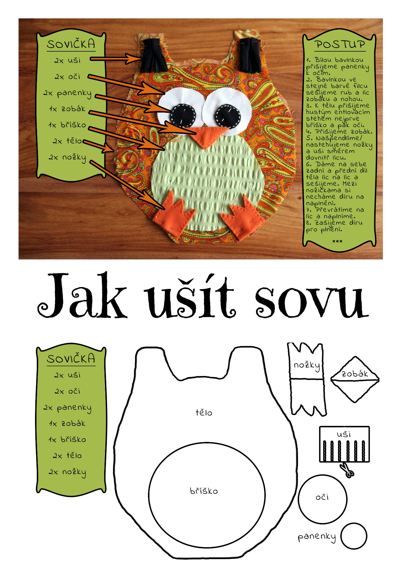 Jak ušít sovu