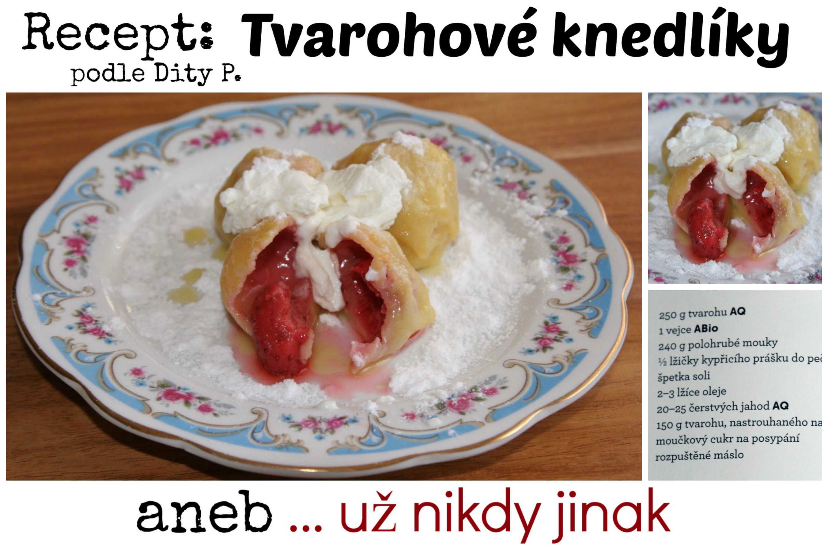 Recept na tvarohové knedlíky